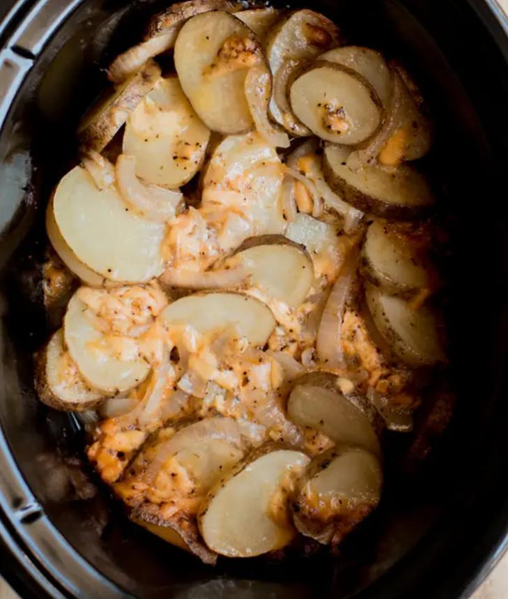 slow cooking campfire potatoes